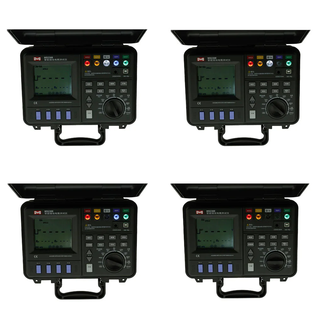 Mestech MS2308 2/3/4 Pole Двойной хомут тестер земного сопротивления измеритель удельного