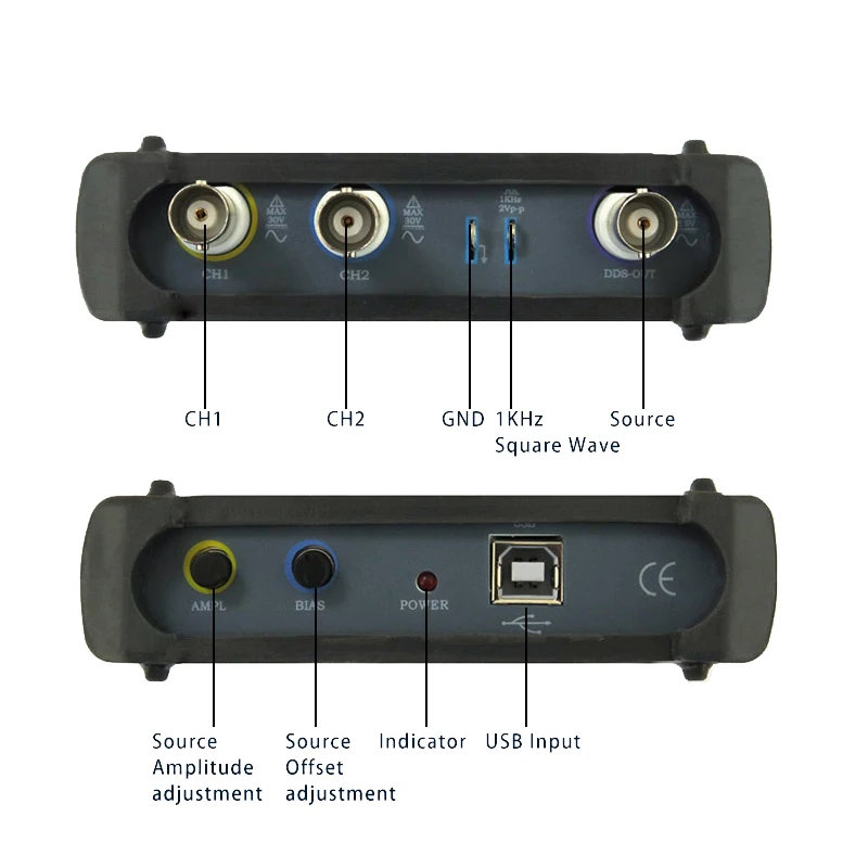 ISDS2062b виртуальный ПК USB осциллограф DDS сигнал 2CH 20 МГц полоса пропускания 60msa / s 12bit
