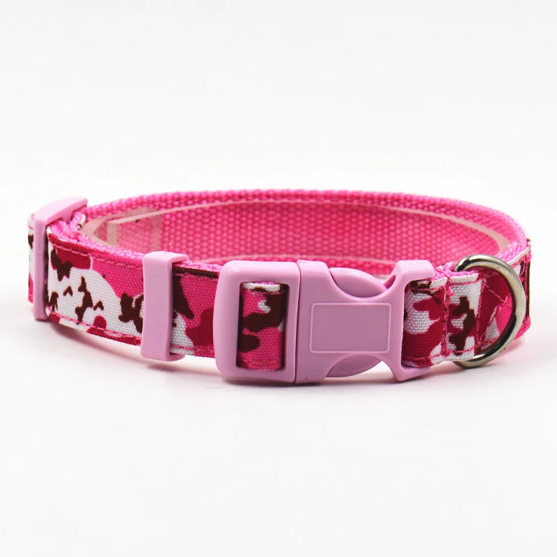 Модная розовая камуфляжная шлейка для собак и поводок ошейник нейлоновая