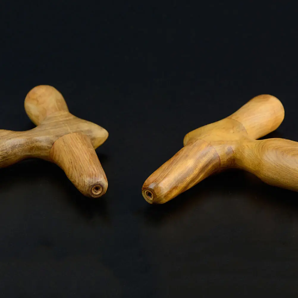 

1PCS 11.5*12cm Acupuncture Acupoint Stick Sandalwood Cross Hammer Health Beauty Tools Wood Hand Foot Leg Massager Wholesale