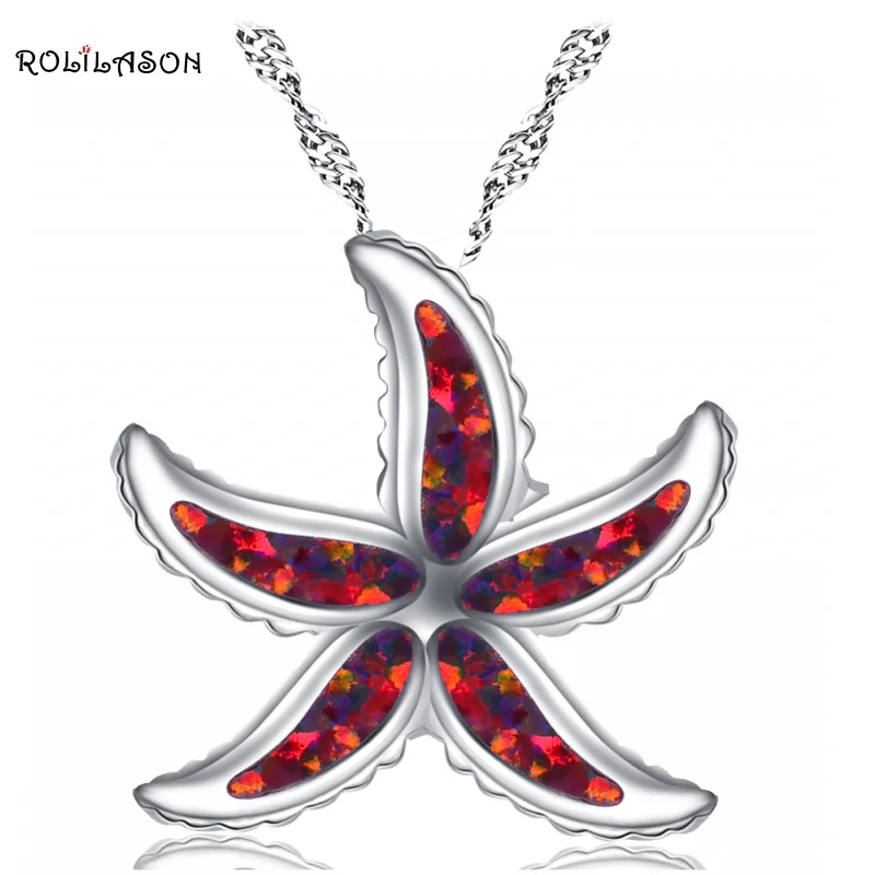 Ожерелье с подвеской в виде морской звезды опала|fire opal|orange fire opalopal opal |