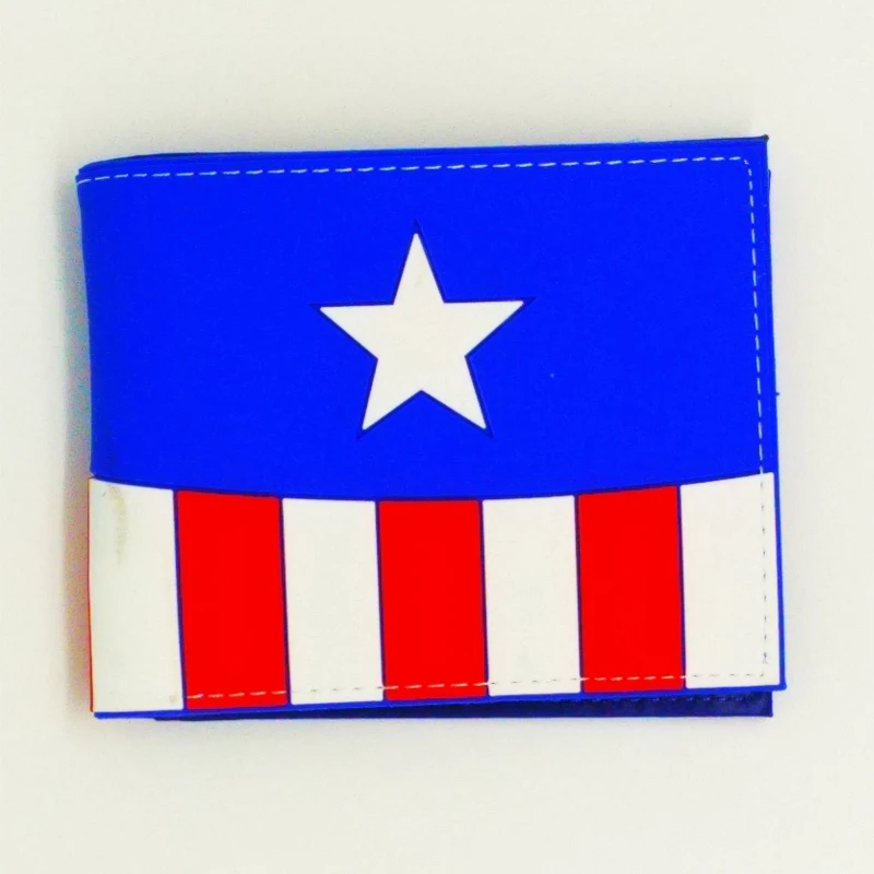 Мужские бумажники в стиле аниме marvel с силикагелем новый дизайн кошелек для денег