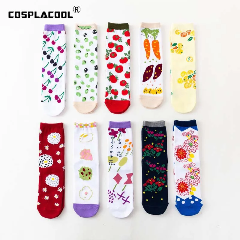 [COSPLACOOL] Необычные Фрукты цветочные стиль Harajuku мультфильм искусство японские