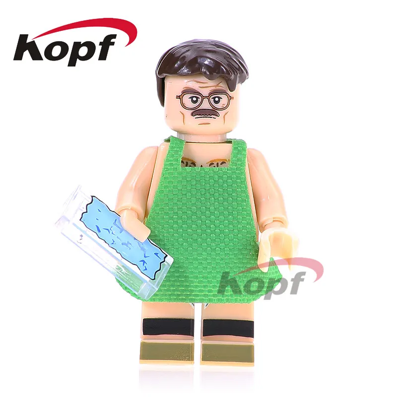 KL058 Without Box Одна Супер Герои во все тяжкие Джесси Пинкман коричневый костюм Хэнк шрэдер строительные блоки Развивающие игрушки для детей KL059 - Цвет: KL058 Without Box
