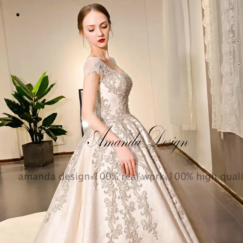 Свадебное платье с кружевной аппликацией Amanda Design vestidos elegantes de fiesta|Свадебные