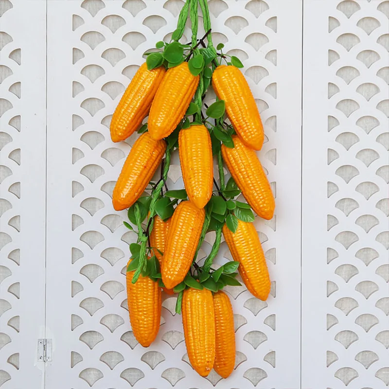 Искусственные фигурки кукурузы из искусственной кожи, имитация кукурузы, растительные модели, аксессуары для украшения дома, миниатюрное украшение для ресторана, ремесла
