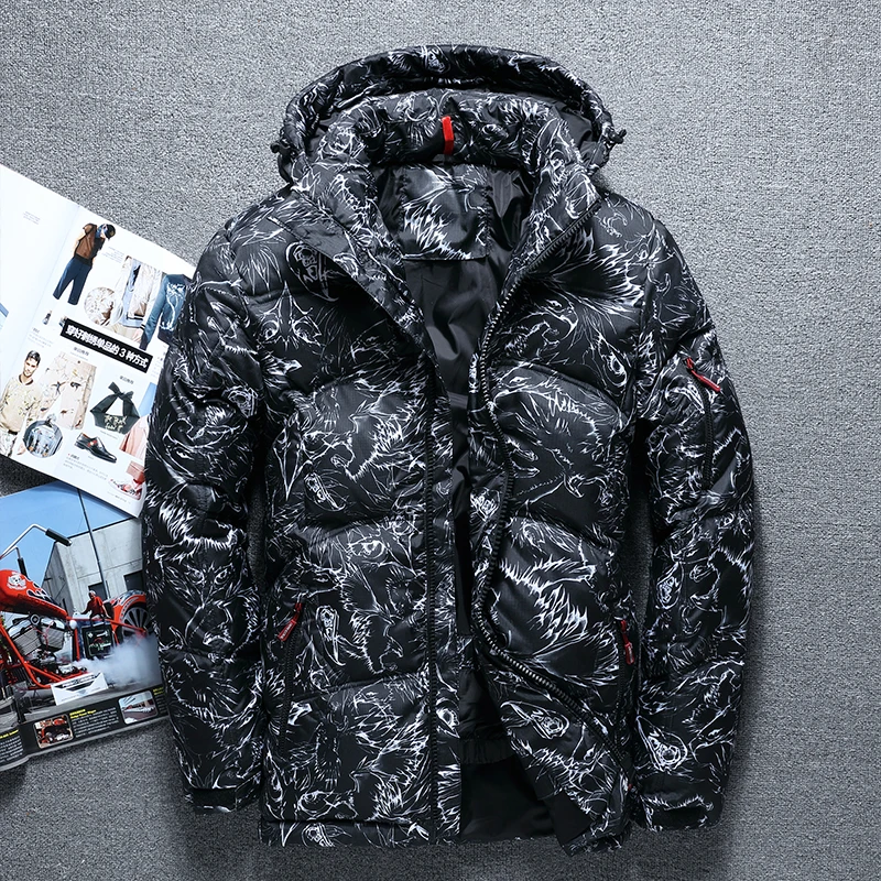 

New Arrive White Duck Down Jacket Men Autumn Winter Warm Hooded Coat Men's Ultralight Duck Down Jacket Male Windproof Parka