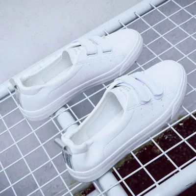 6863 White Silver Женская обувь; повседневная обувь на высокой платформе; однотонная женская повседневная обувь из искусственной кожи; парусиновые кроссовки для женщин - Цвет: 6863 White Silver