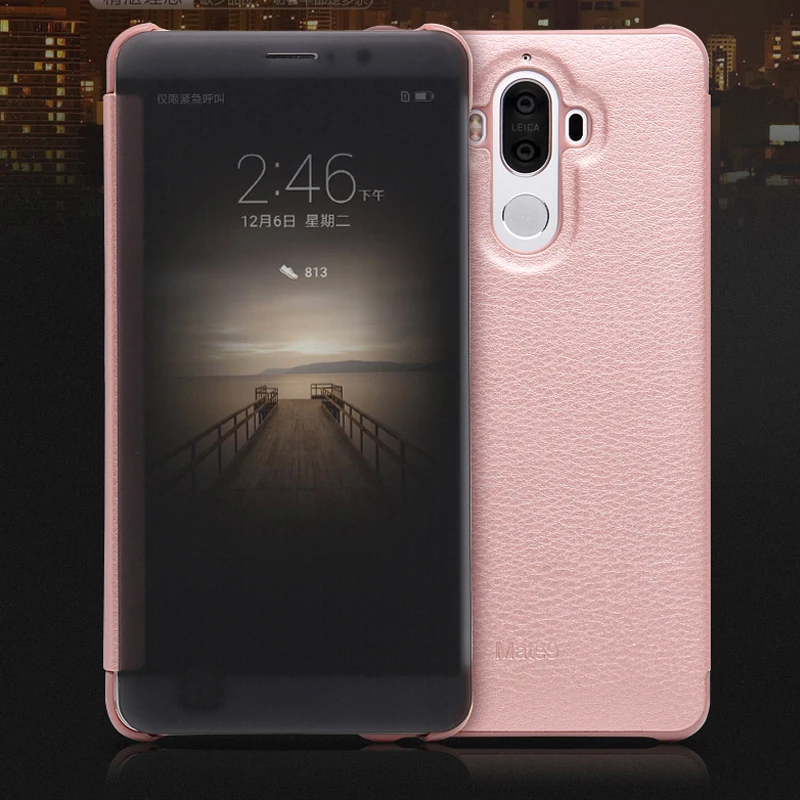 S GUARD оригинальный mate 9 чехол для huawei MHA AL00 IC Chip case умный вид Флип кожаный