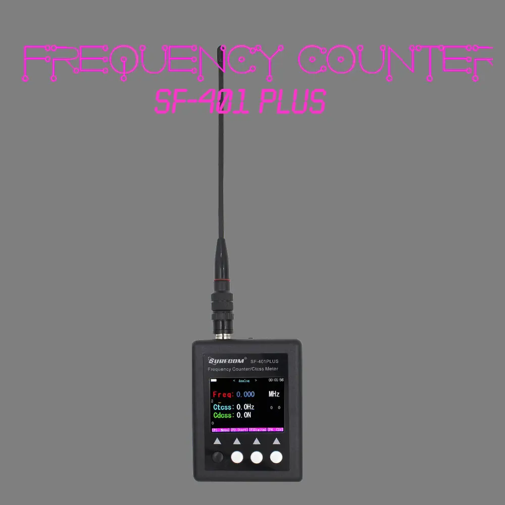 SURECOM SF401 Plus цифровой радиотестер 27 МГц-3000 МГц Портативный счетчик частоты с декодером CTCCSS/DCS для рации