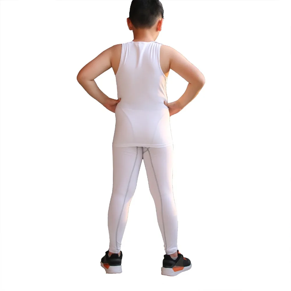2019 повседневные компрессионные комплекты для мальчиков майка и штаны
