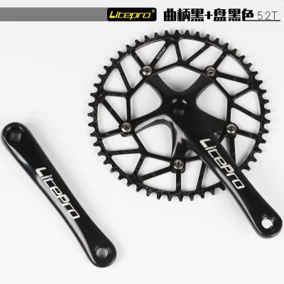 50 t/52 t/54 t/56 t/58 t Litepro CNC легкая узкая широкая цепь 130BCD - Цвет: 52T black