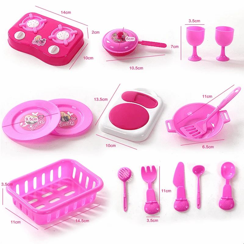 Детский комплект для ролевых игр пластиковые миниатюрные кухонные