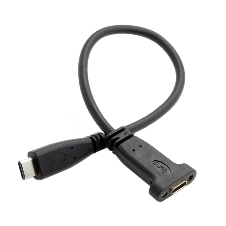 USB-C USB 3 1 Тип C папа к женскому Удлинительный кабель с винт крепления панели