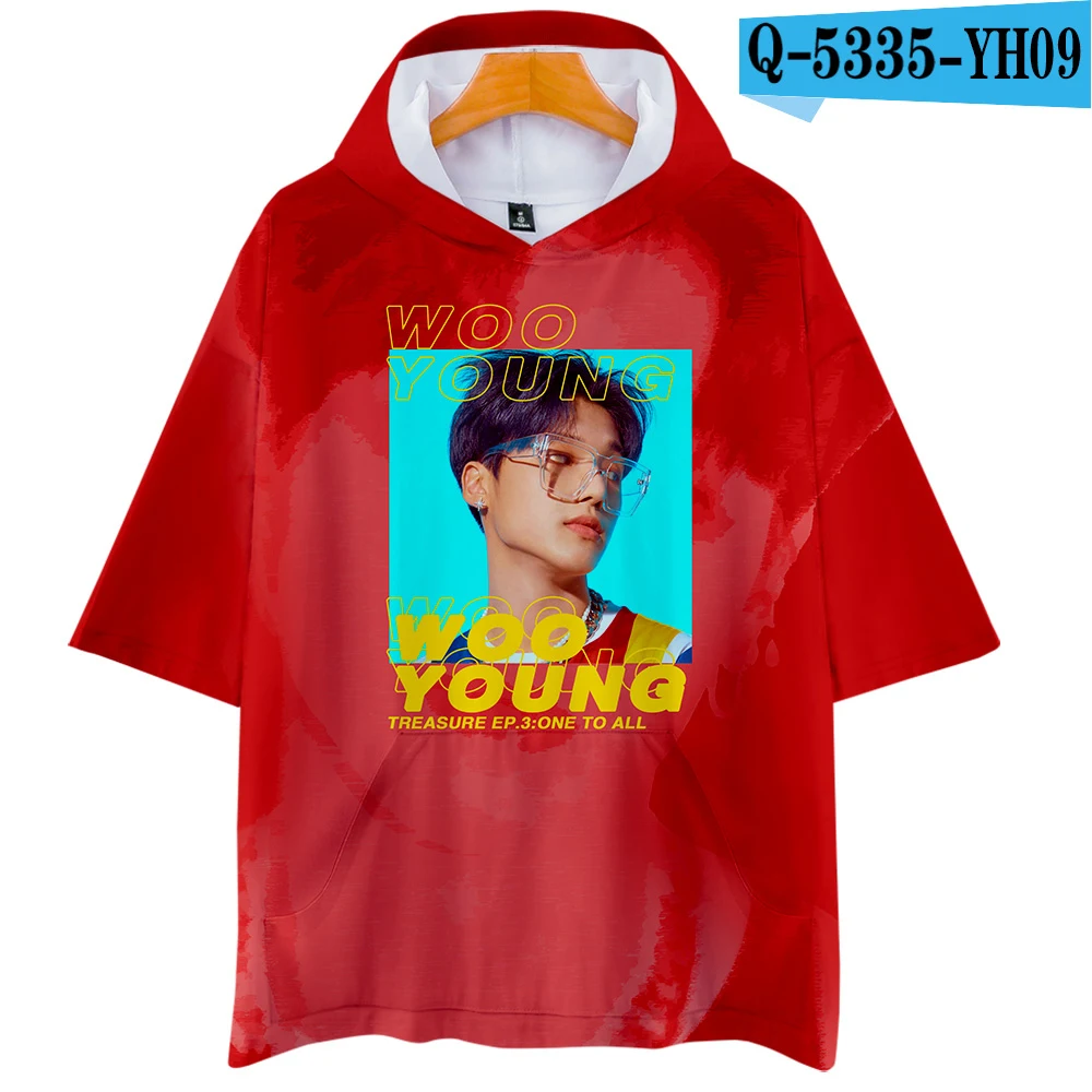 Young style ATEEZ 3D толстовки новые с коротким рукавом модная летняя футболка классная и дышащая футболка с коротким рукавом Kpop ATEEZ Повседневная - Цвет: B