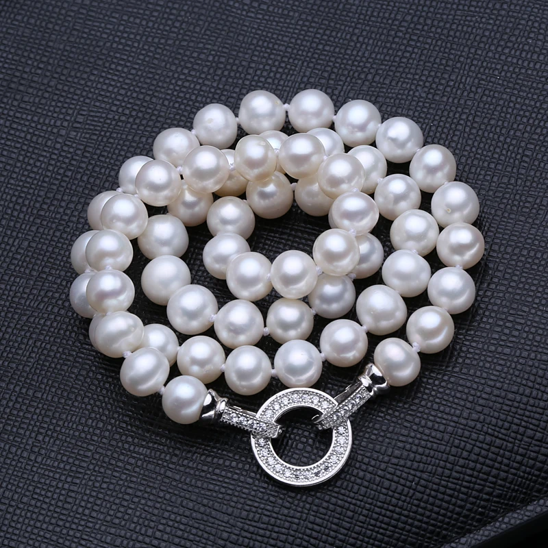 Женское Ожерелье с овальным жемчугом FENASY милое/романтичное ожерелье из