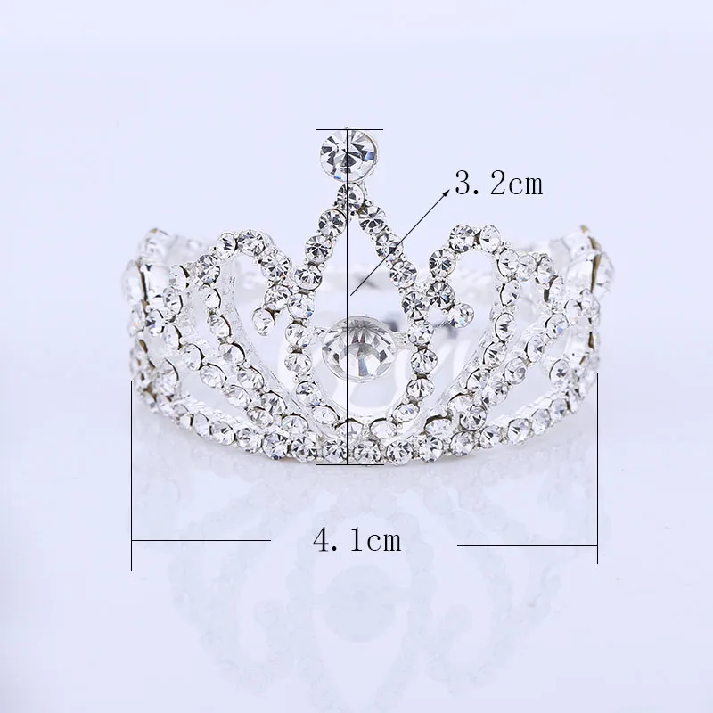 TDQUEEN мини круглые диадемы и короны с гребнем посеребренные хрустальные стразы свадебные аксессуары для волос для женщин