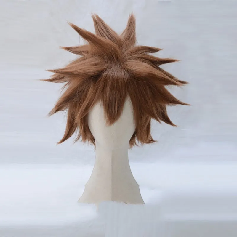 

Halloween Kingdom Hearts Sora Synthetic Hair Cosplay Wig Brown Short Hair for Adult Men Women