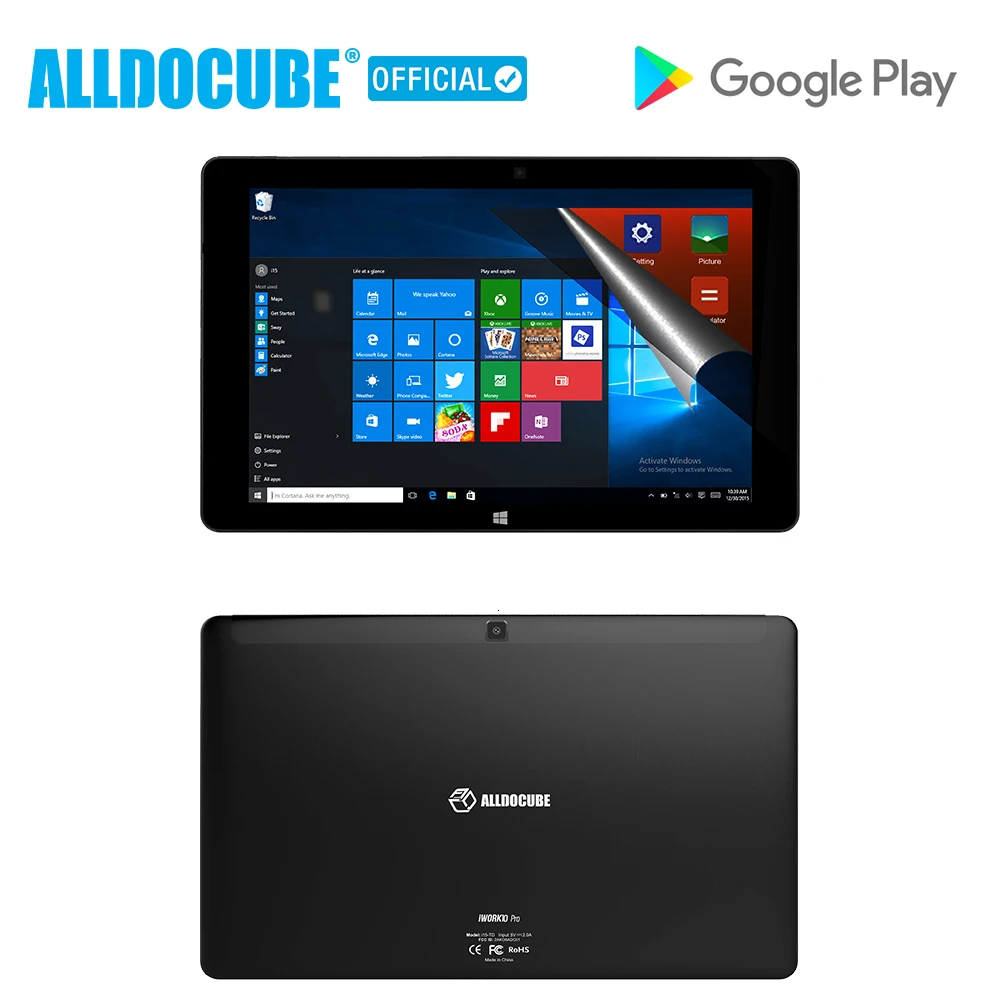 ALLDOCUBE iWork10 Pro 10 1 "планшеты ПК Intel Atom x5-Z8350 Полный Просмотр ips 1920*1200 Windows10 + Android5.1 4 Гб