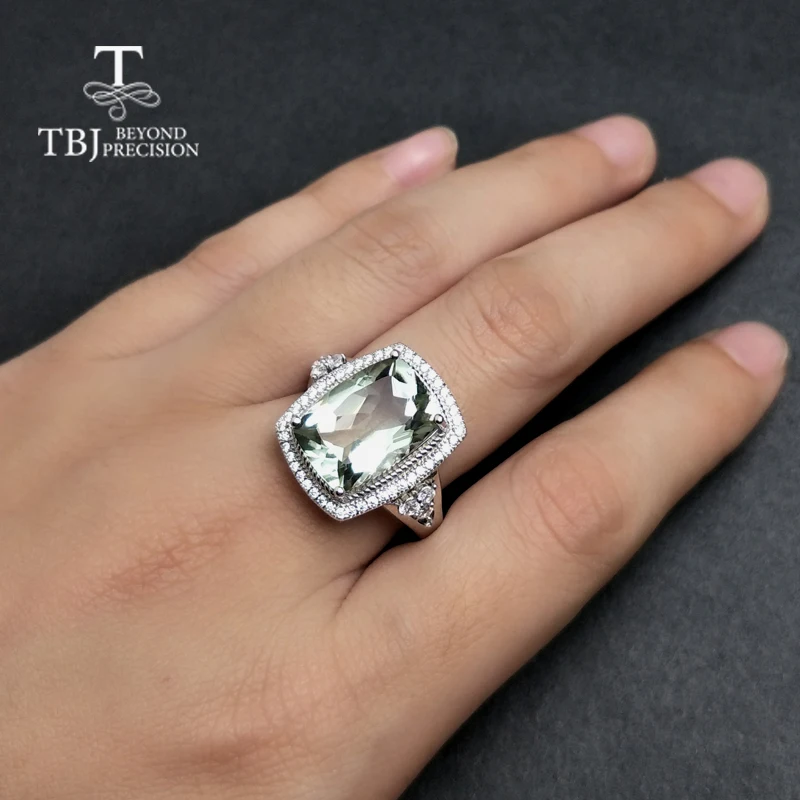 Женский комплект украшений TBJ большой кулон и кольцо из серебра 925 пробы с