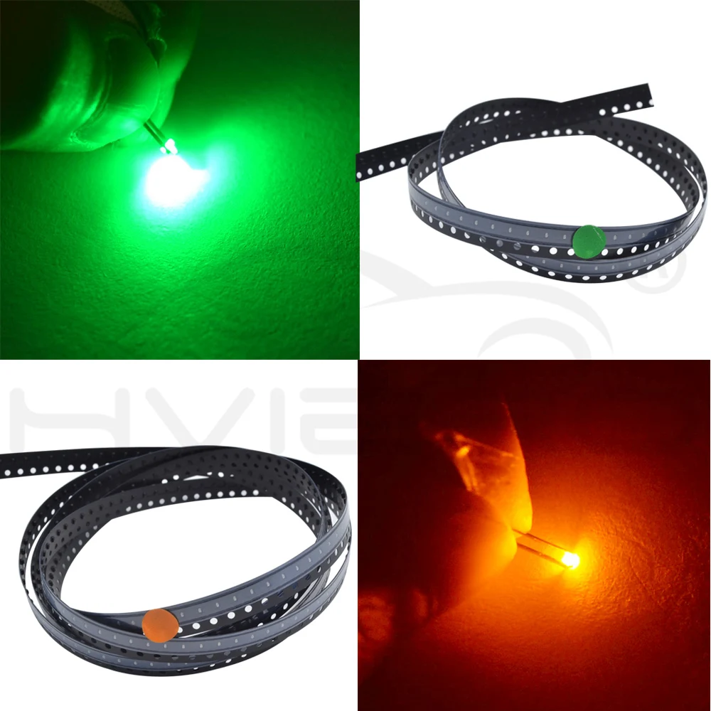 100 шт. SMD 20MA SMT 0402 ультра яркий теплый белый красный зеленый синий желтый розовый оранжевый диод светодиодный светильник
