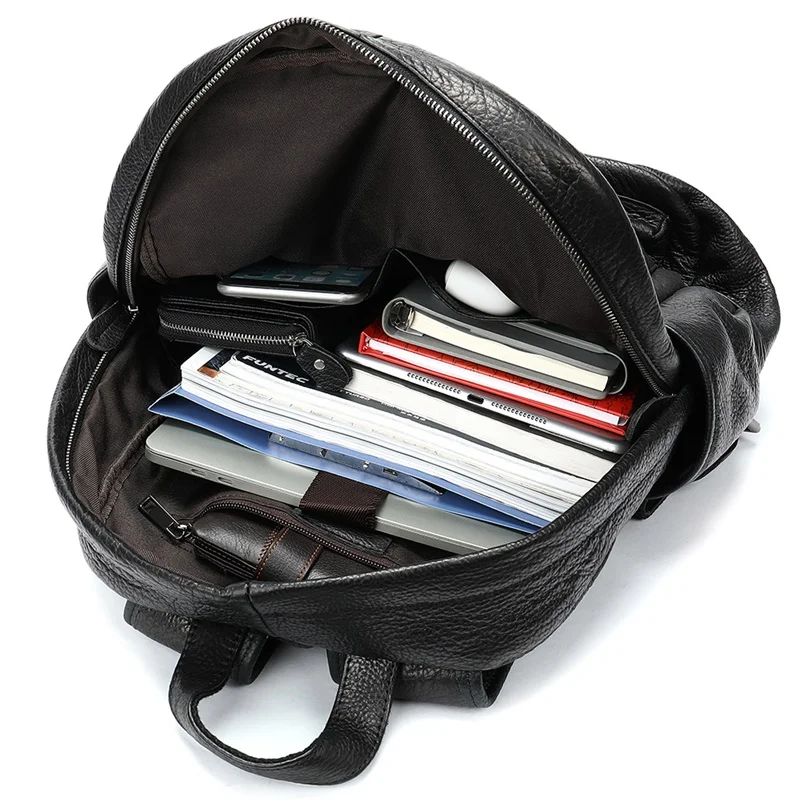MVA Bag Genuine Leather Backpack For Men School Waterproof Big Weekend Travel Multifunction 8590 | Багаж и сумки