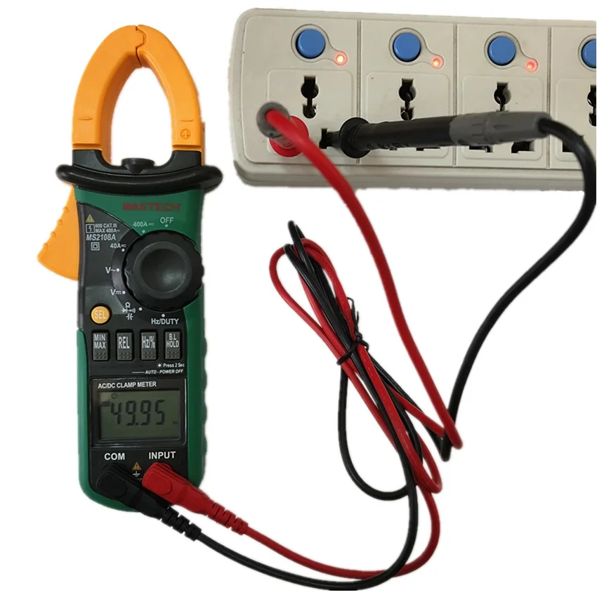 MASTECH MS2108A цифровой мультиметр Ампер клещи токовые клещи AC/DC Ток Напряжение конденсатор сопротивление тестер