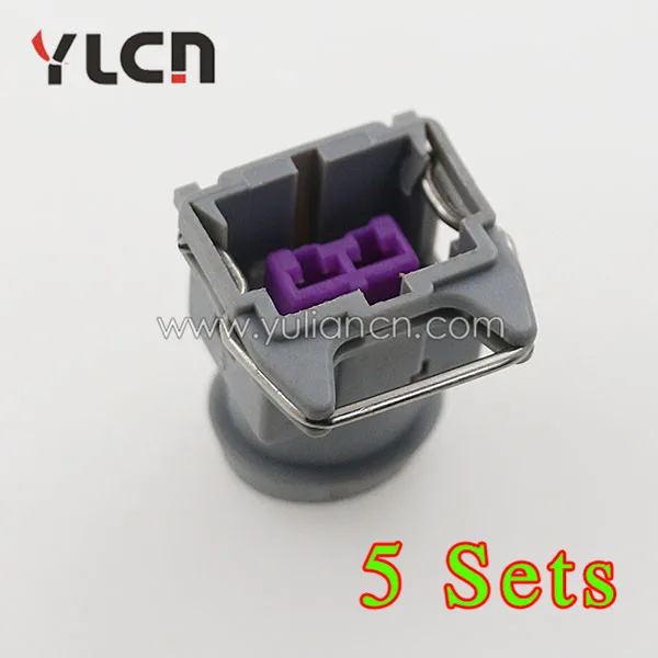 Бесплатная доставка 5 комплектов 2 Pin серый женский сенсор разъем герметичный для