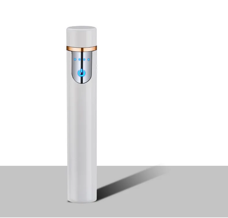 Новинка, тонкая металлическая зажигалка для сигарет, Usb зарядка, зажигалки, перезаряжаемая электрическая зажигалка, ветрозащитная, высокое качество, гаджеты для мужчин