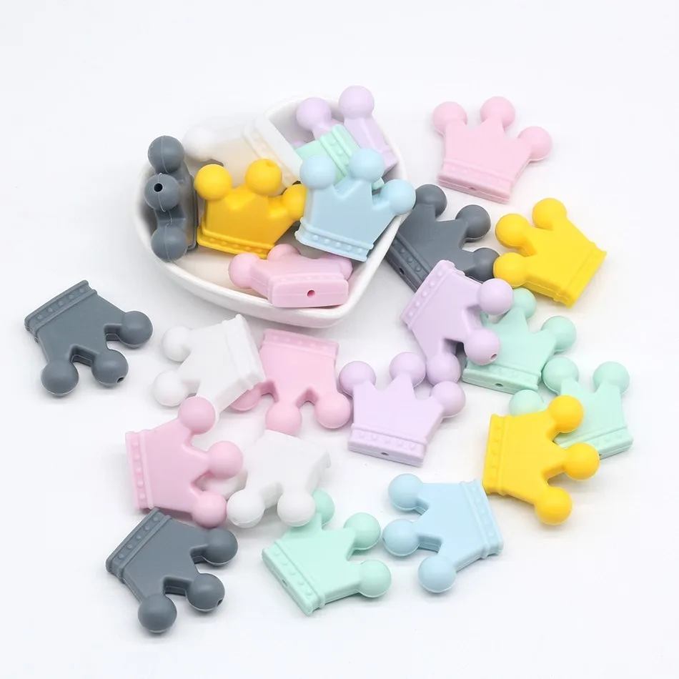 Multi 10pc 10 шт. без БФА, силиконовый бисер, Товары для малышей, игрушки для прорезывания зубов, собака, Койот, пингвин, лебедь, ежик, корона, Силиконовый грызунок, детский Прорезыватель - Цвет: Multi 10pc