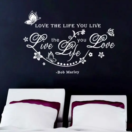 Белая Цитата Боб Марли искусственное украшение любовь жизнь вы живете лоза
