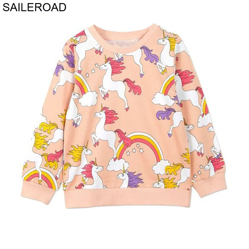 3049 same picture SAILEROAD Животные Овцы Вышивают Девочек Толстовки для Детской Одежды 2-7 Лет Дети Толстовки Хлопок Детские Топы Одежда - Цвет: 3049 same picture