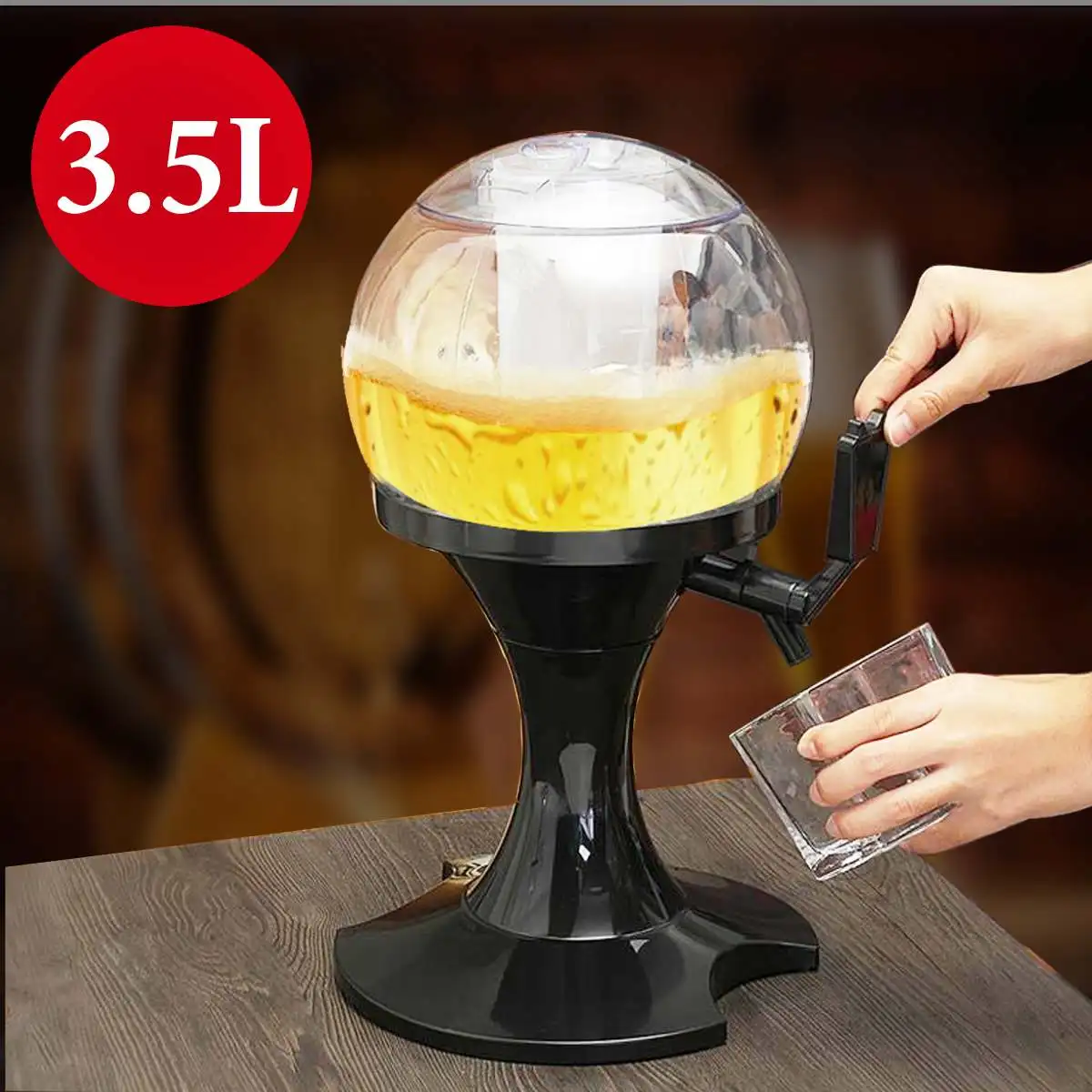 3.5L машина пивной контейнер Pourer бар пивная башня ледяной сердечник Пивной Напиток Диспенсер машина контейнер Pourer Бар Инструмент