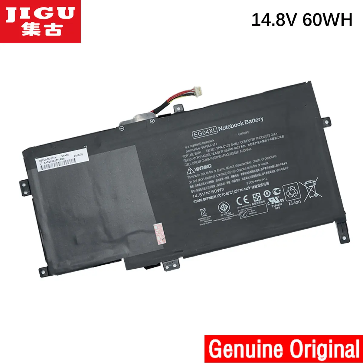 

JIGU ORIGNAL Laptop Battery For HP HSTNN-DB3T HSTNN-IB3T 681881-171 681881-271 681951-001 EG04 EG04XL EGO4XL