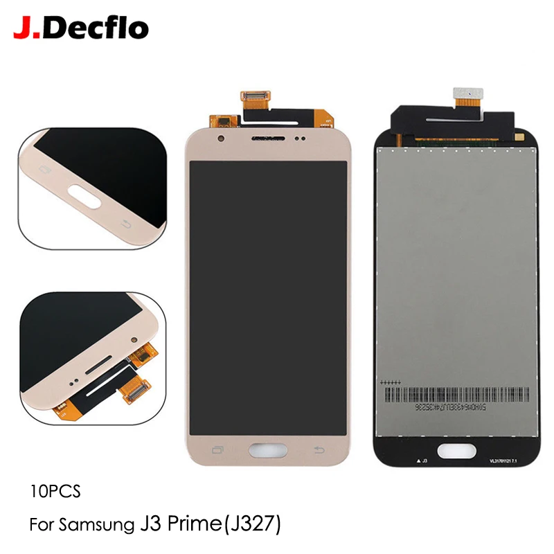 10 шт. Регулируемый Яркость Замена для samsung J3 Prime 2017 появляются J327 J327A ЖК дисплей