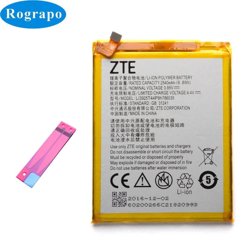 2540 мАч Li3925T44P8h786035 сменная батарея для zte Blade V7 Z10 BA910 A910 A512 Xiaoxian 4 BV0701 батареи для мобильных телефонов