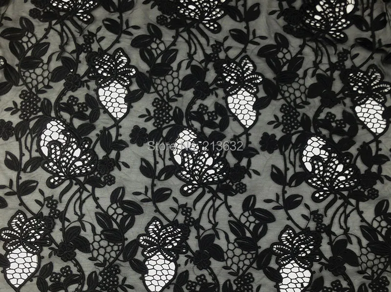 PQYY36 гипюровая кружевная ткань органза тюль Модная Неделя швейцарская вуаль