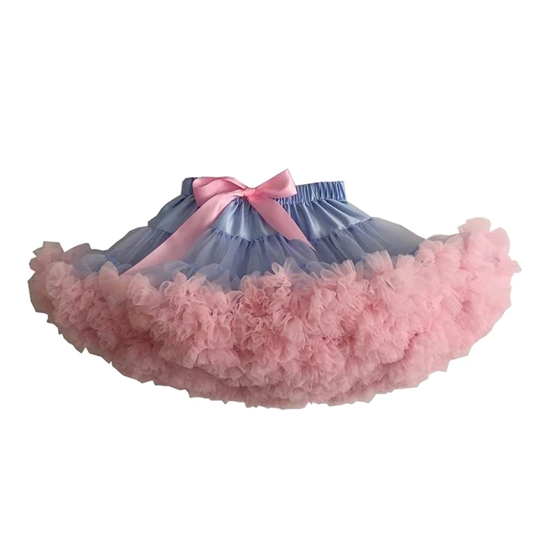 lightblue pink Несколько цветов пышные шифоновые мини-юбки в Для женщин юбка-американка, юбка-пачка для малышей юбки для девочек юбка принцессы Одежда для танцев вечерние одежда Нижняя юбка в стиле "Лолита" - Цвет: lightblue pink