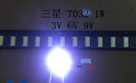 

High power backlight 7032 smd 1w cold white led diode with zener diode 3/9v 150ma 80-85lm