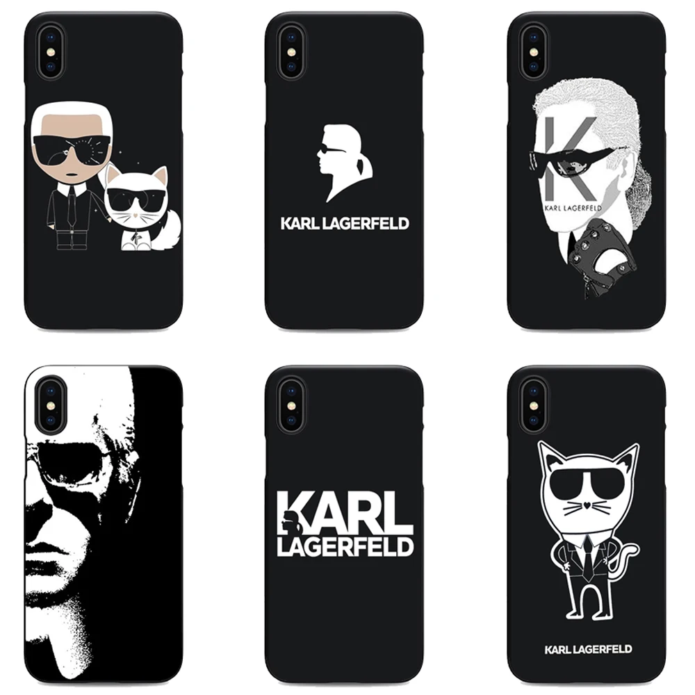 Karl lagerfeld мягкий силиконовый черный чехол Чехол для iPhone X XR XS MAX 6 7 8 плюс 5 5S 6s se Apple