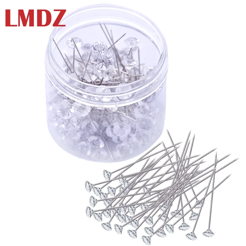 LMDZ 4 размера 100/150 шт. блестящие алмазные булавки с кристаллами Свадебные