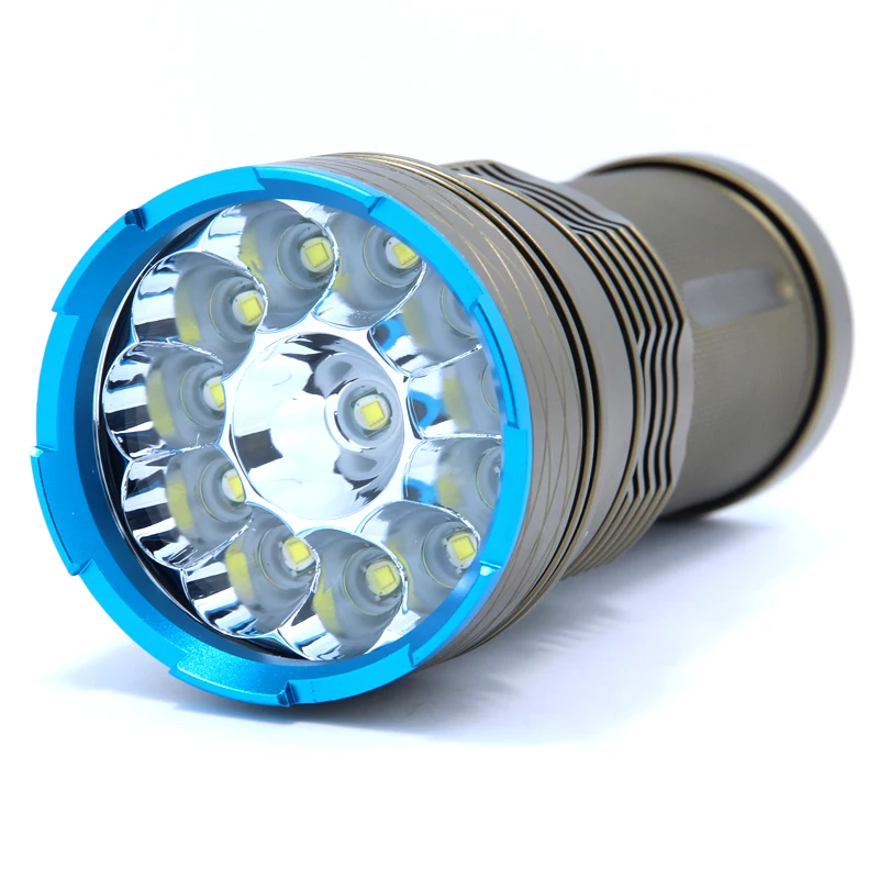 25000 люмен свет король 12T6 светодио дный flash light 12* XM-L T6 светодио дный фонарик свет лампы для охоты кемпинга использования 4*18650