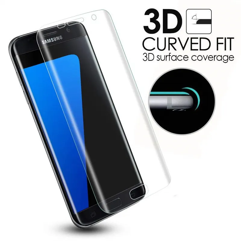 Защитное стекло закаленное 3D для Samsung Galaxy S7 edge/S7 S/7 edge/SM G930F/SM G935F|Защитные стёкла и