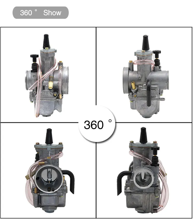 Sclmotos-21 24 26 28 30 32 34 мм Мотоцикл Мотокросс скутера карбюратор PWK Carb с силовой струей Fit 2 T/4 T двигатель мощность гонки