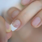 Накладные ногти накладные ногти из акрила для французского маникюра, квадратные, средние, белые, остроконечные, простые, для самостоятельного изготовления ногтей, маникюрные изделия, 24 шт., N212