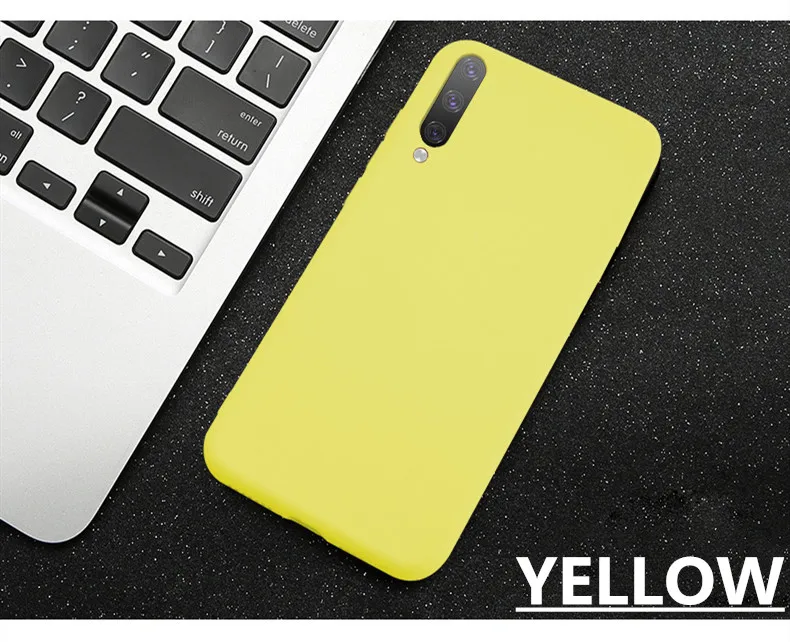 H Yellow Для Xiaomi mi CC9 простой прочный дышащий Броня мягкая задняя крышка силиконовый чехол ТПУ для Xiao mi CC9 цветные Защитные чехлы для телефонов - Цвет: H Yellow
