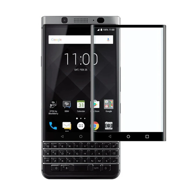 Black 3D Закаленное стекло пленка для Blackberry KEYone полное покрытие экрана протектор для Mercury KEY one DTEK70 пресс полное тело пленка - Цвет: Black