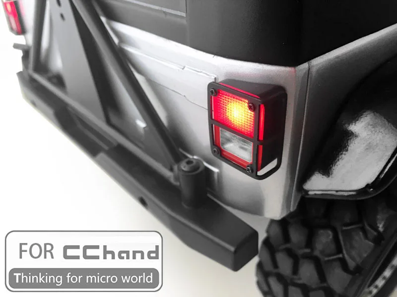 Металлическая задняя светодиодная решетка для капота cchand 1/10 AXIAL SCX10 90027/90035 JEEP JK 1:10