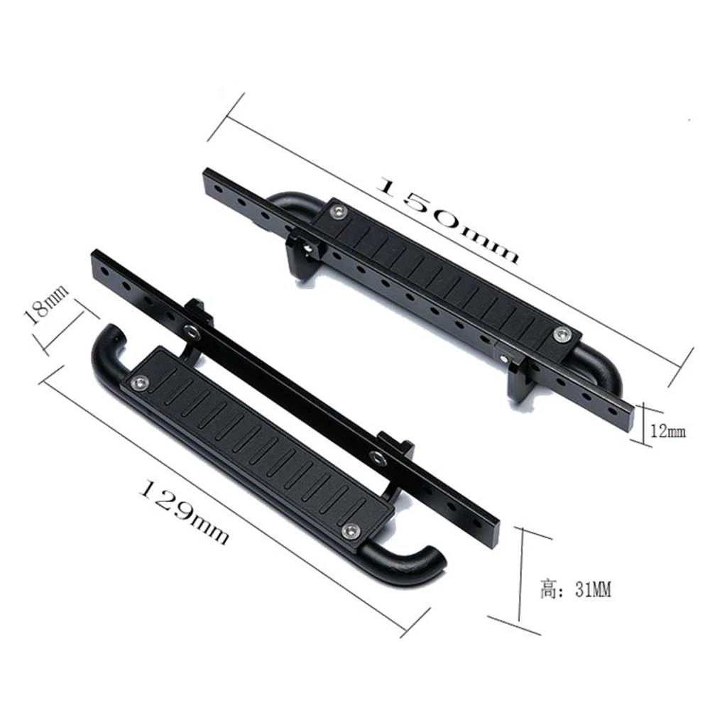 2 шт CNC металлическая боковая Педальная пластина для 1/10 RC Crawler SCX10 D90 боковые