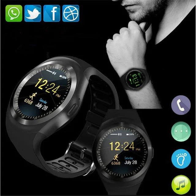 Smartch Y1 Bluetooth Smart watch wearable devices Sport Watch Wristwatch Intelligent Clock PK GT08 GV18 DZ09 for Android Phone |